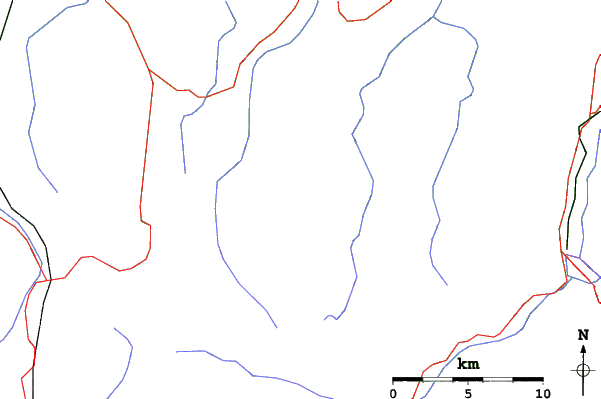 Roads and rivers close to Mondolè (Prato Nevoso and Artesina)