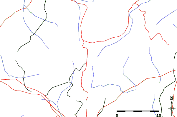 Roads and rivers close to Puerto de Navacerrada