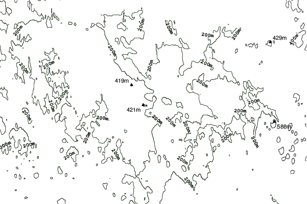 Pyhä Ski Resort neighbourhood contours