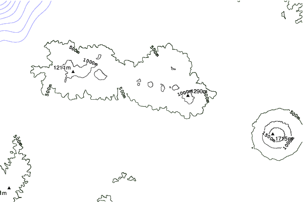 Rankoshi-cho Chisenupuri neighbourhood contours