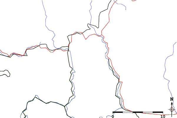 Roads and rivers close to Kořenov - Rejdice