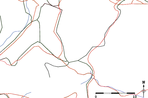 Roads and rivers close to Rossberg Oberwil