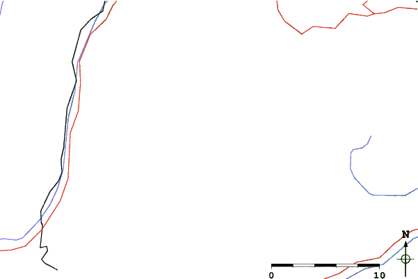 Roads and rivers close to Saas Almagell