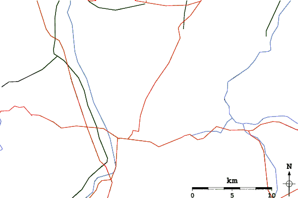 Roads and rivers close to Sachrang