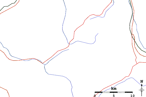 Roads and rivers close to Saint -Jean de Sixt