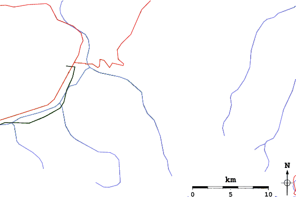 Roads and rivers close to Sainte Foy