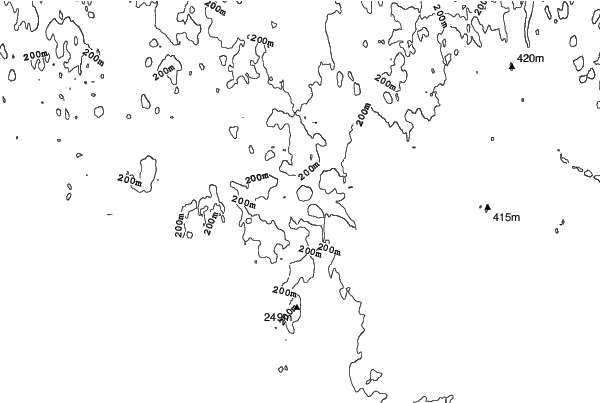 Salla Ski Resort neighbourhood contours
