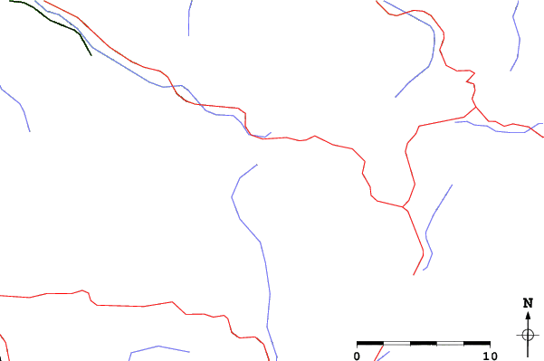 Roads and rivers close to San-Isidro