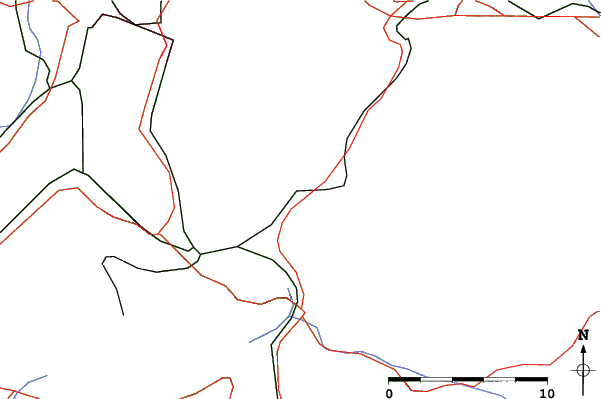 Roads and rivers close to Sattel - Hochstuckli