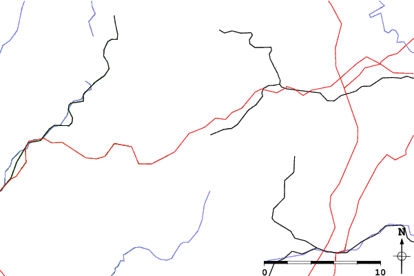 Roads and rivers close to Schwarzenbach am Wald/Bergwiese