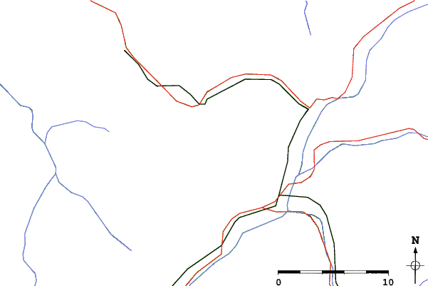 Roads and rivers close to Seythenex