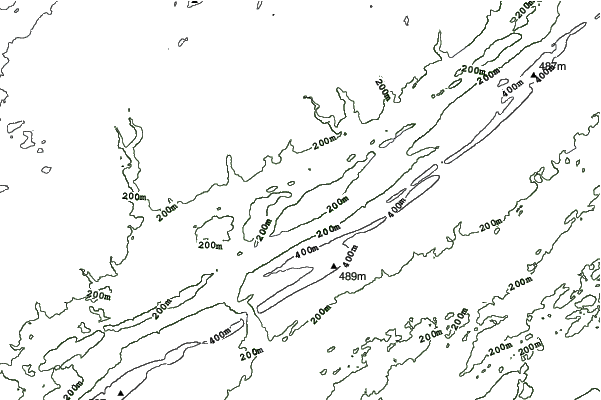 Shawnee Mountain Ski Area neighbourhood contours