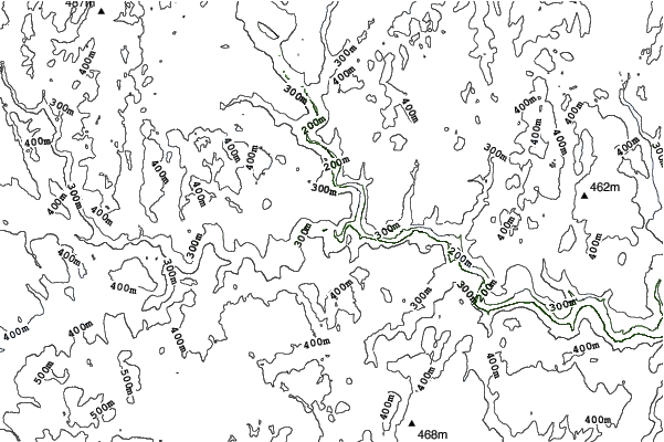 Ski Big Bear neighbourhood contours