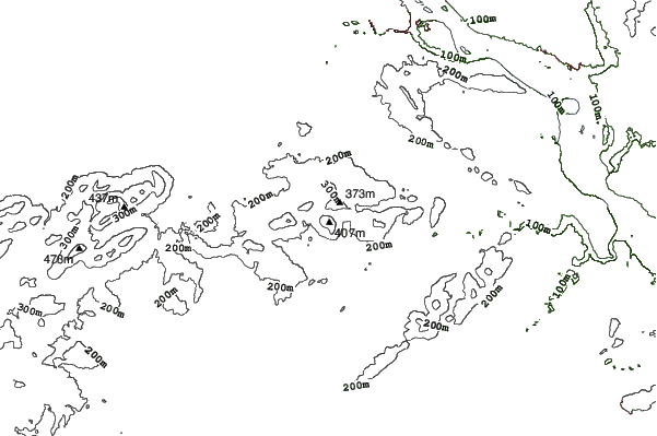 Ski Roundtop neighbourhood contours