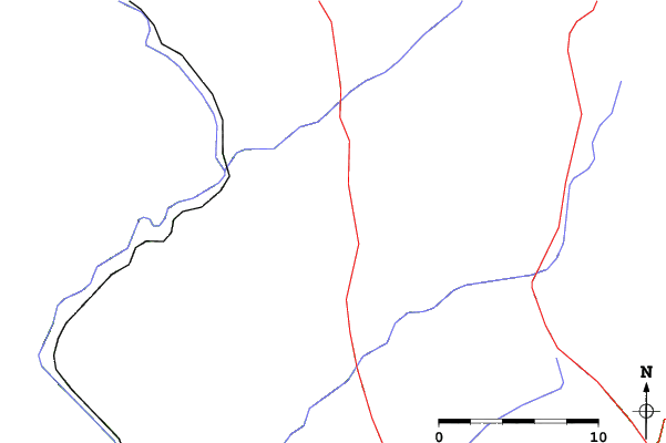 Roads and rivers close to Ski Sawmill