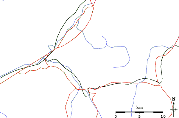 Roads and rivers close to Söll