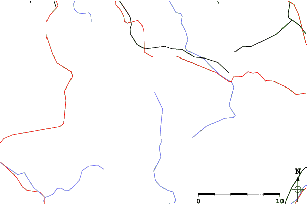 Roads and rivers close to Spitzingsee