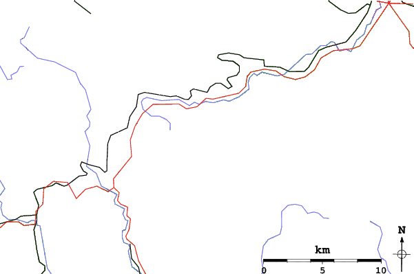 Roads and rivers close to Szklarska Poręba
