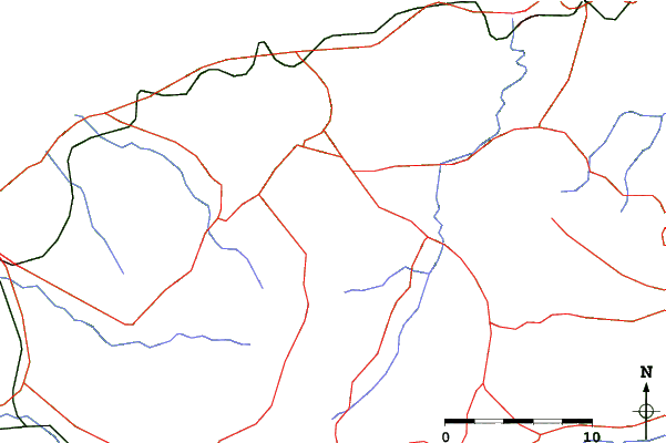 Roads and rivers close to Tajima Bokujo Koen