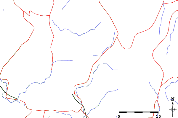 Roads and rivers close to Takasu Snow Park