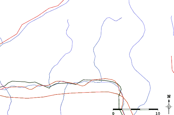 Roads and rivers close to Torgnon