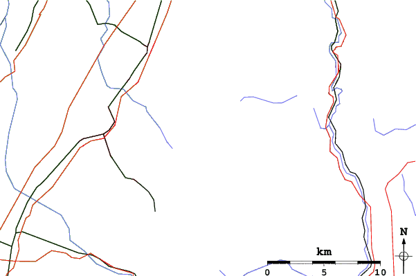 Roads and rivers close to Unterstmatt