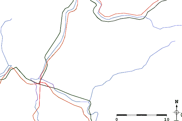 Roads and rivers close to Vadičov