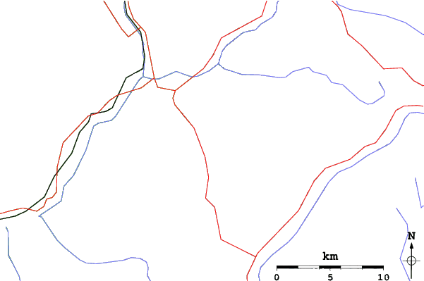 Roads and rivers close to Vars