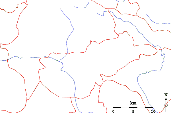 Roads and rivers close to Vasilitsa