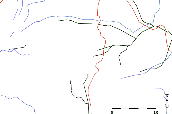 Roads and rivers close to Velika