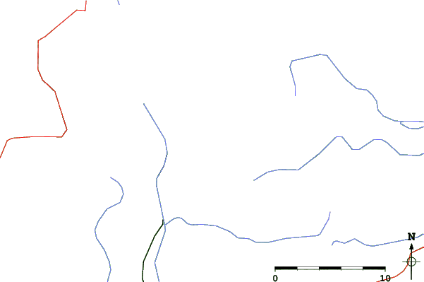Roads and rivers close to Velika Planina