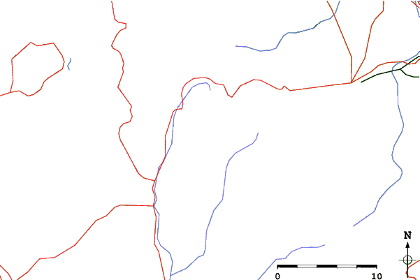Roads and rivers close to Vigla Pisoderi