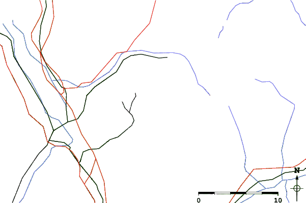 Roads and rivers close to Villars