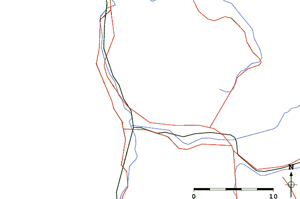Roads and rivers close to Werfenweng