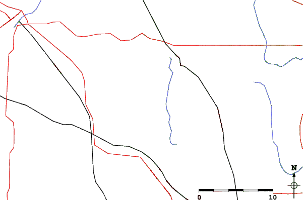 Roads and rivers close to Wilmot Mountain