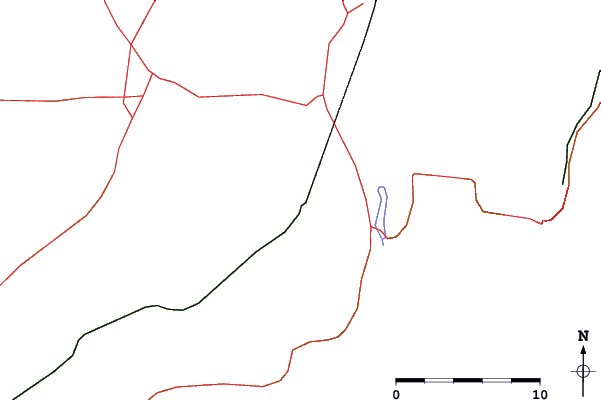 Roads and rivers close to Yawgoo Valley