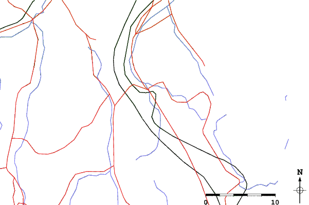 Roads and rivers close to Yuzawa Nakazato