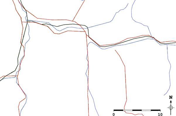Roads and rivers close to Zauchensee