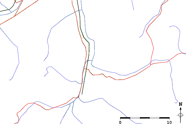 Roads and rivers close to Zell am Ziller